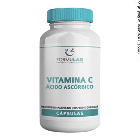 Vitamina C Ácido Ascórbico 500mg L Arginina 100mg Formulab