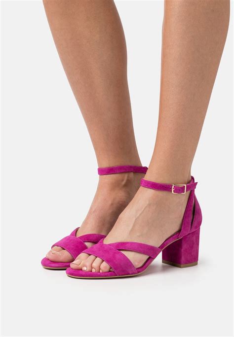 Anna Field Wide Fit Leather Sandals Pink Uk