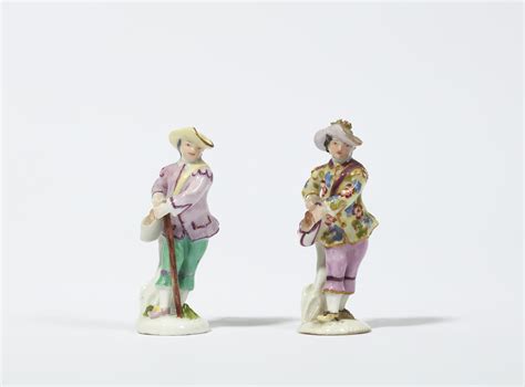 Two Miniature Meissen Porcelain Figures Of Gentlemen As Pilgrims Lot 1394