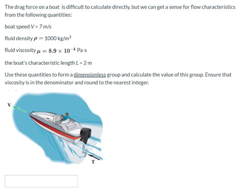 Solved The Drag Force On A Boat Is Difficult To Calculate Chegg