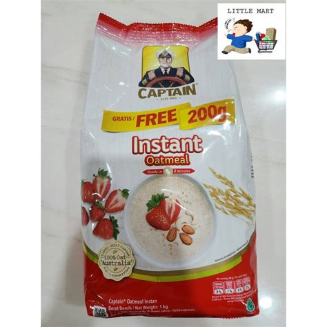 Jual Captain Oat Instant Oat Meal 800gr 200gr Kemasan Baru Expired