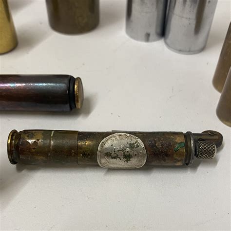 Collection Of Vintage Military Trench Art Lighters