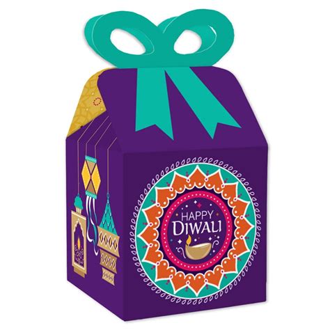 Big Dot Of Happiness Happy Diwali Square Favor T Boxes Festival