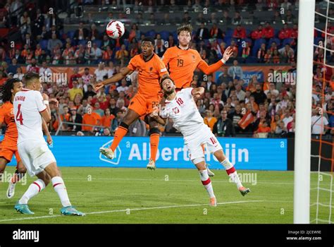 Rotterdam Niederlande Juni Denzel Dumfries Und Cody Gakpo