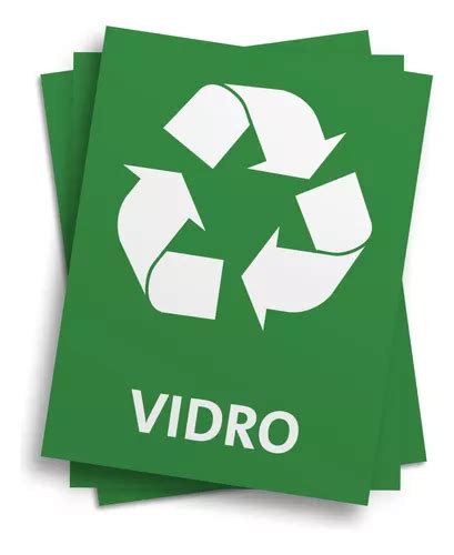 Kit Adesivos Para Lixeiras Coleta Seletiva Vidro X Parcelamento