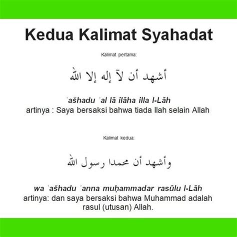 Ayat Dua Kalimat Syahadat Beserta Artinya Cumbuayat