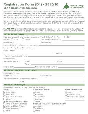 Fillable Online Fircroft Ac Registration Form B Fircroft