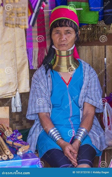 Portrait of Kayan Tribe Woman in Myanmar Editorial Stock Photo - Image ...