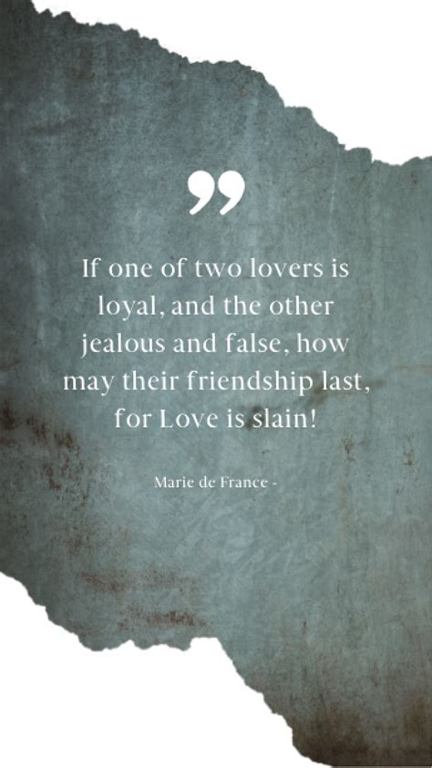 Free Marie de France - If one of two lovers is loyal, and the other ...