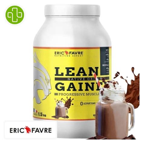 Eric Favre Lean Native Origin Gainer Goût Chocolat Prise De Masse 3kg