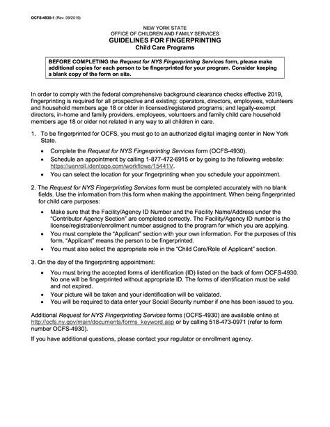 Ocfs Guidelines For Fingerprinting Forms Docs