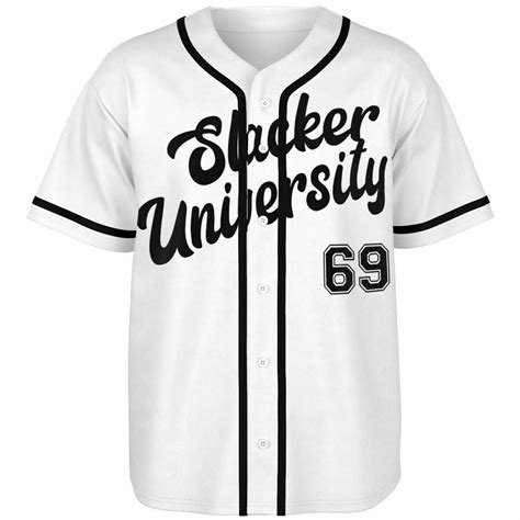 Slacker University Baseball Jersey White