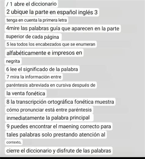 Escribe Instrucciones En Ingl S De Los Pasos A Seguir Para Usar Un