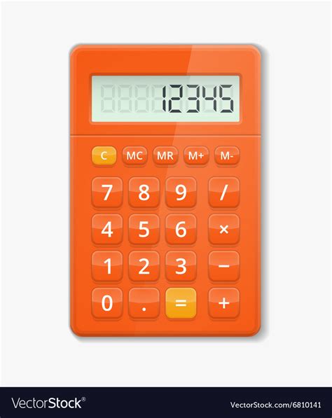 Realistic Calculator Royalty Free Vector Image