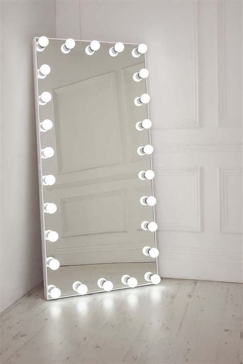 standing mirror with lights