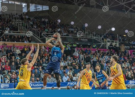 Players In The Acb League Match Between Mora Banc Andorra Vs Fc