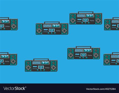 Seamless pattern endless with music audio Vector Image