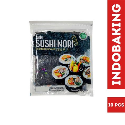 Jual Sushi Nori Java Super Food Seaweed Rumput Laut Panggang Lembar