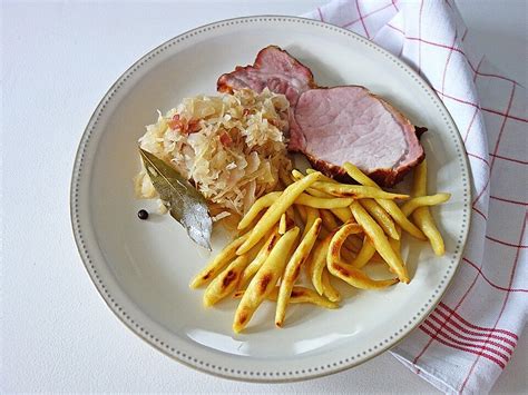 Kassler Mit Sauerkraut Im Backofen Chefkoch Kasseler Mit Sauerkraut