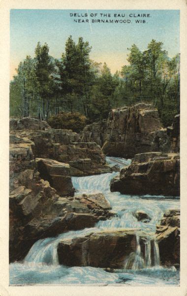 Dells Of The Eau Claire Near Birnamwood Postcard Wisconsin