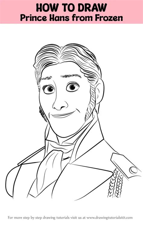 How To Draw Prince Hans From Frozen Frozen Step By Step