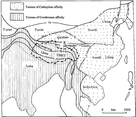 Sketch Tectonic Map Of Eastern Asia Revised After Sengor 1990 And