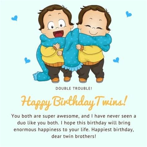 Birthday Wishes For Twin Brothers Happy Birthday Twin Brother Happy