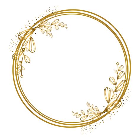 Gold Floral Circle Frame Vector Gold Floral Circle Frames Floral