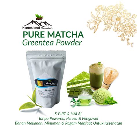 Pure Matcha Powder Original 200Gr Bubuk Matcha Green Tea Murni Teh