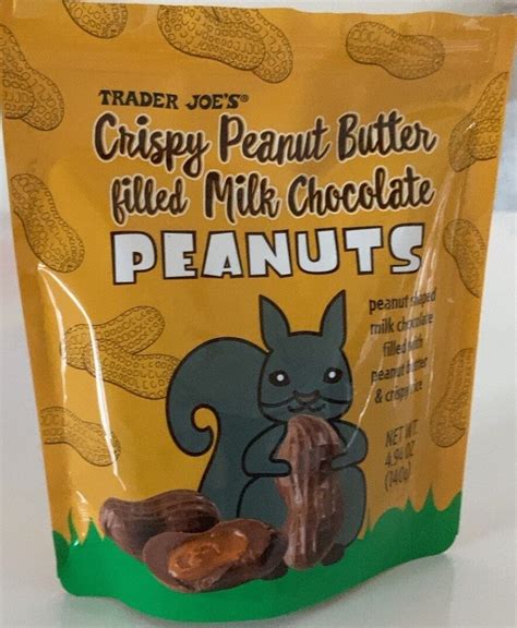 Crispy Peanut Butter Filled Milk Chocolate Peanuts Trader Joes 140 G