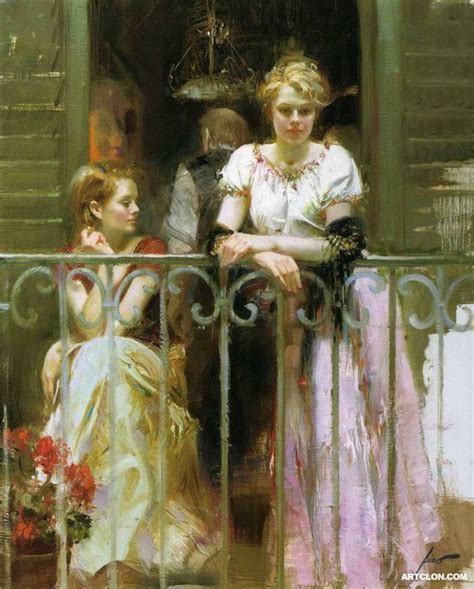 Sunday At The Balcony Pino Daeni Краска Художники Художник