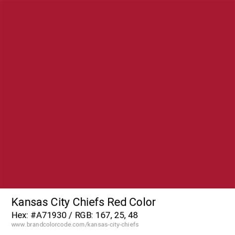 Kansas City Chiefs Brand Color Codes » BrandColorCode.com