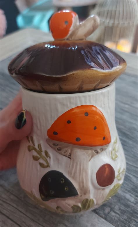 Merry Mushroom Toadstool Laurentian Sears Roebuck Canister Etsy