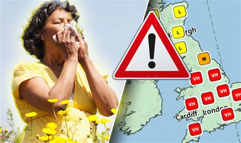 Hayfever Symptoms Met Office Warns Of Very High Hay Fever Pollen Count Weather Forecast