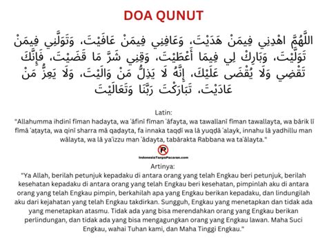 Doa Qunut Mengenal Doa Qunut Dalam Shalat Dan Manfaatnya