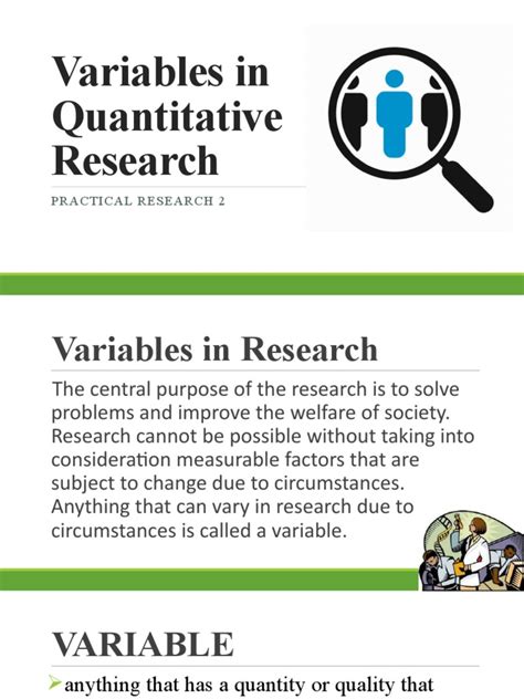 Variables in Quantitative Research | Download Free PDF | Dependent And ...