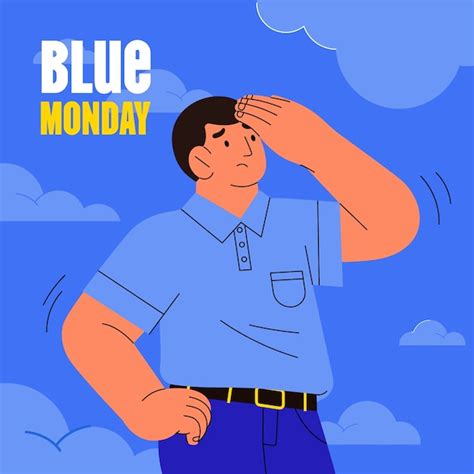 Ilustra O Plana Para Blue Monday Vetor Gr Tis