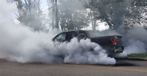 Ford F-150 Does Burnout While Pulling Chevy Doing Burnout - F150online.com