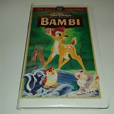 Bambi Walt Disney Masterpiece 55th Anniversary Vhs 1997 Clean Clamshell