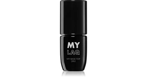 MYLAQ My Base 2in1 esmalte base y esmalte capa superior para uñas de