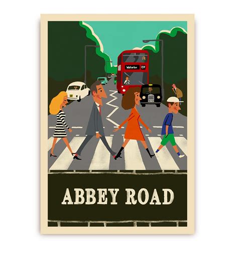 英國 LAGOM DESIGN 明信片 Paul Thurlby Abbey Road 誠品線上