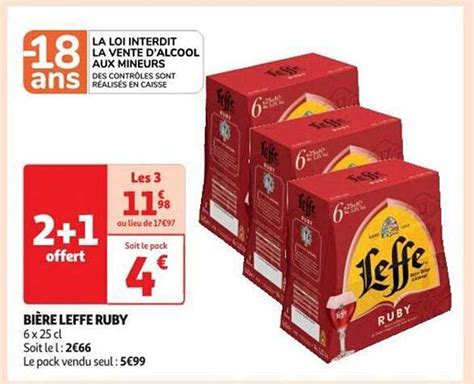 Promo Bière Leffe Ruby chez Auchan iCatalogue fr