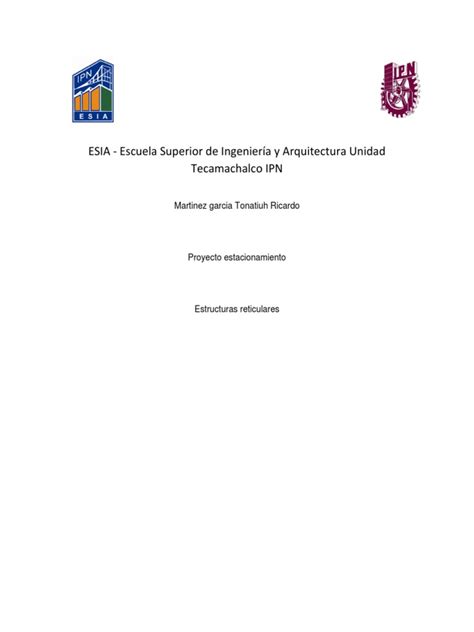 Esia Escuela Superior De Ingeniería Y Arquitectura Unidad