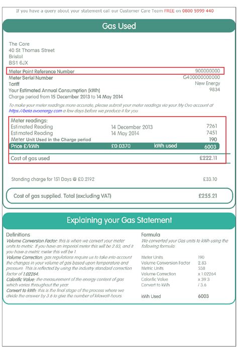 Ovo Energy Gas And Electricity Bill Explained Freepricecompare