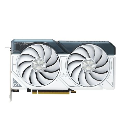 ASUSの2連ファンで2 5スロット幅のコンパクトな設計のNVIDIA GeForce RTX TM 4060を搭載した白色のビデオカード