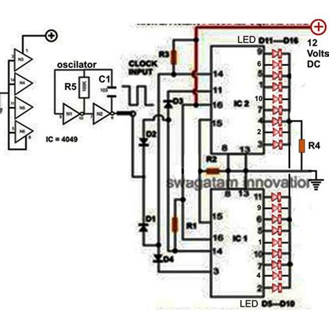 4017 And 555 Circuit Diagram