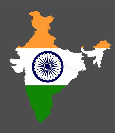 India Map With Flag