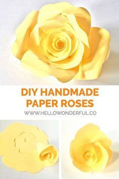 HOW TO MAKE DIY PAPER ROSE TEMPLATE + FREE PRINTABLE | Paper roses diy ...