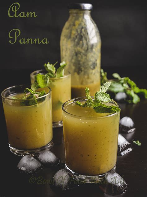 Bowl Of Food With Ash Aam Panna Recipe How To Make Raw Mango Drink