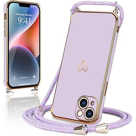 GOODVISH Coque Pour IPhone 14 6 1 Pouces Avec Cordon De Collier Coque